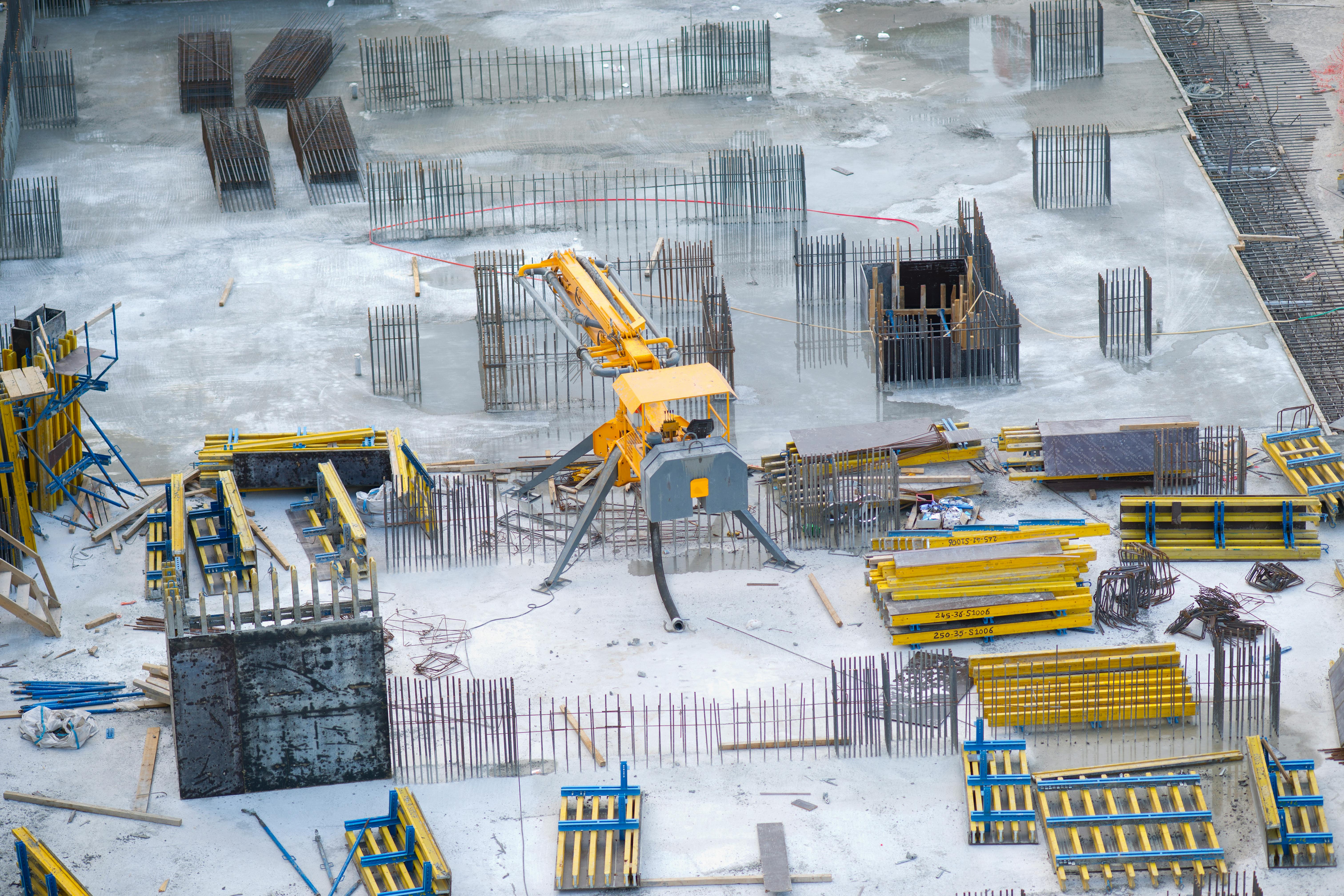 Construction team at work